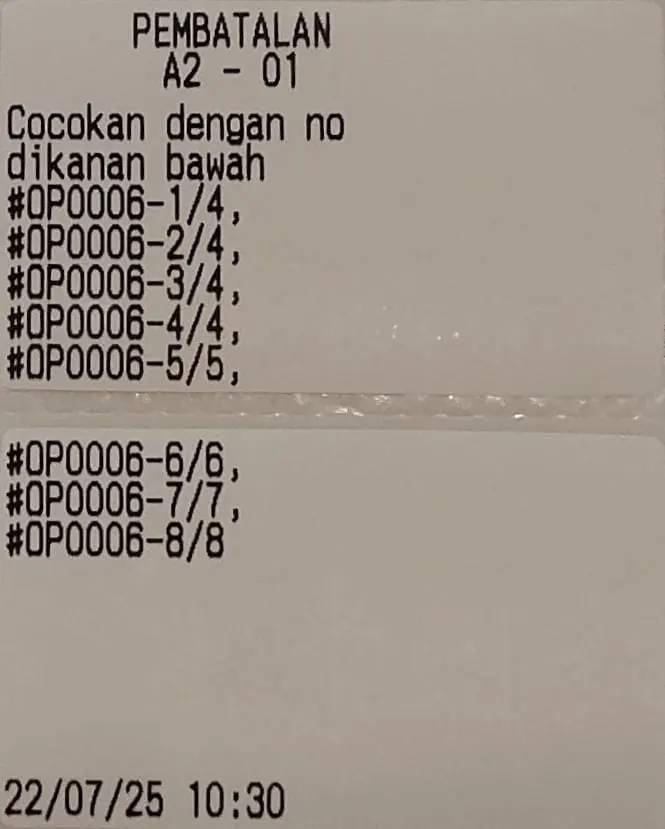 cetak label pembatalan pesanan